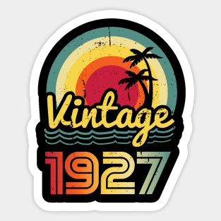 Vintage 1927 Made in 1927 96th birthday 96 years old Gift Sticker